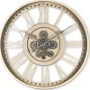 Sale Pronto Wonen Klok Nimar metaal rond 80cm taupe open dessin 45