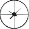 New Pronto Wonen Klok Nimar metaal rond 80cm zwart strak dessin 61