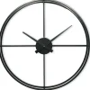 Clearance Pronto Wonen Klok Nimar metaal rond 60cm zwart strak dessin 60