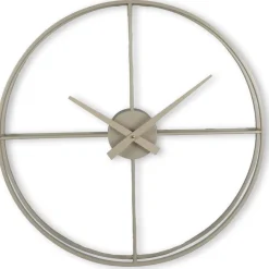 Hot Pronto Wonen Klok Nimar metaal rond 60cm taupe strak dessin 60