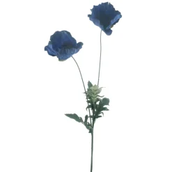 New Pronto Wonen Kunstbloem Varenzo klaproos blauw