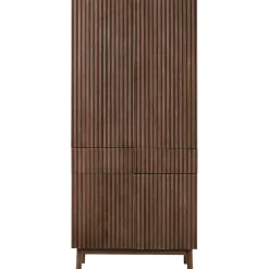 Discount Pronto Wonen Opbergkast Arrosto eikenhout 202x90x45 cm Dark Roast