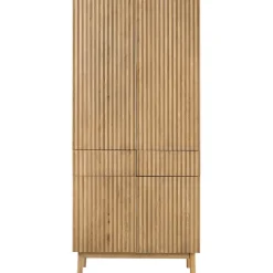 Online Pronto Wonen Opbergkast Arrosto eikenhout 202x90x45 cm light roast