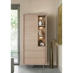 Outlet Pronto Wonen Opbergkast Famosa bruin 187x83x45 cm
