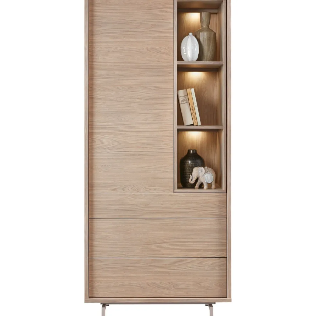 Outlet Pronto Wonen Opbergkast Famosa bruin 187x83x45 cm