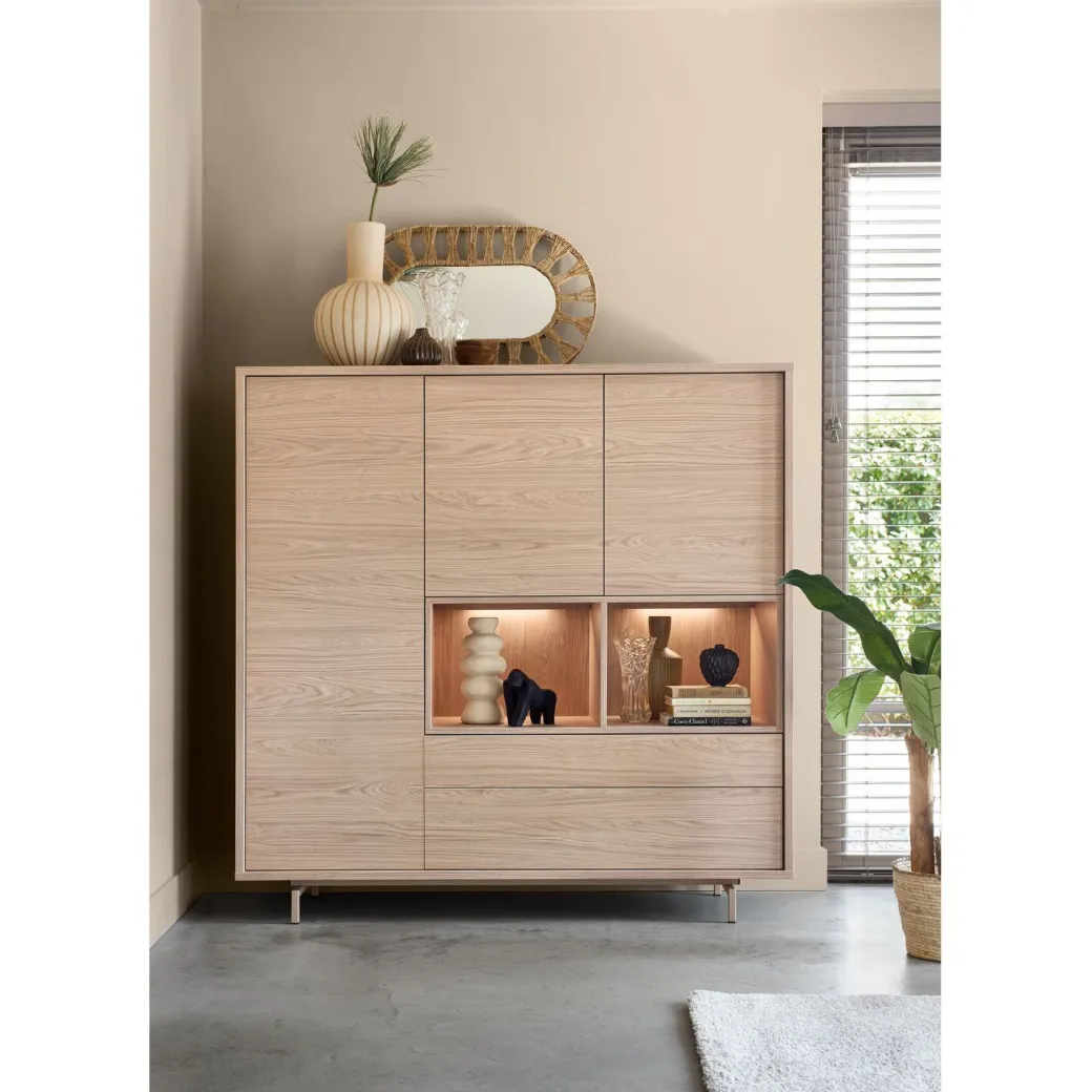 Best Pronto Wonen Opbergkast Famosa bruin 150x150x45 cm