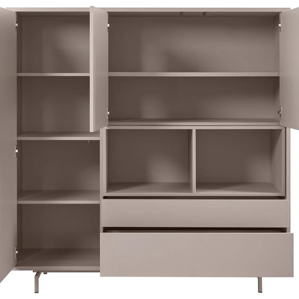 Online Pronto Wonen Opbergkast Famosa grijs 150x150x45 cm