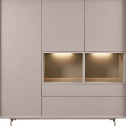 Online Pronto Wonen Opbergkast Famosa grijs 150x150x45 cm