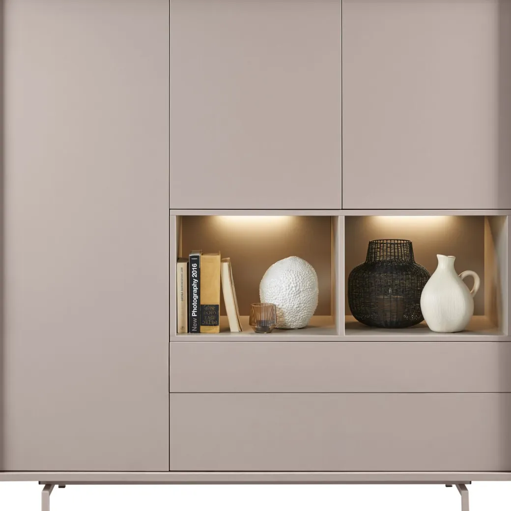 Online Pronto Wonen Opbergkast Famosa grijs 150x150x45 cm