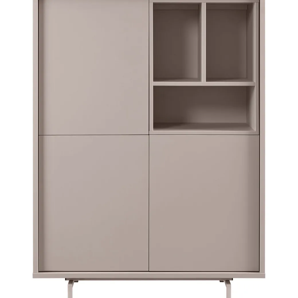 Outlet Pronto Wonen Opbergkast Famosa grijs 136x102x45 cm