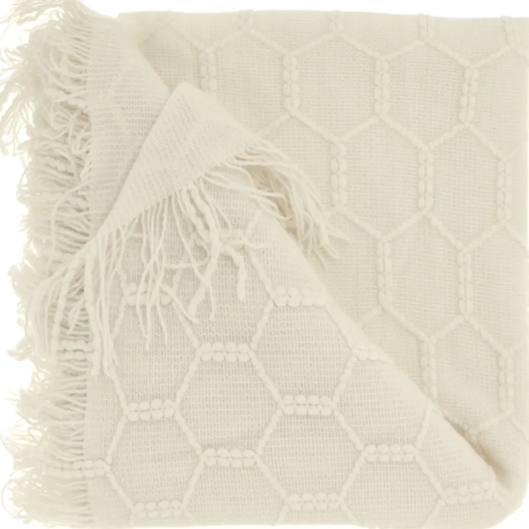 Clearance Pronto Wonen Plaid Collina 127x152cm wit