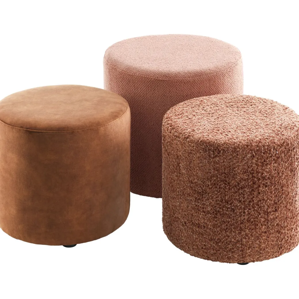 Sale Pronto Wonen Poef Roby 40 cm bruin rond
