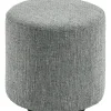 Pronto Wonen Poef Roby 40 cm donkergrijs rond