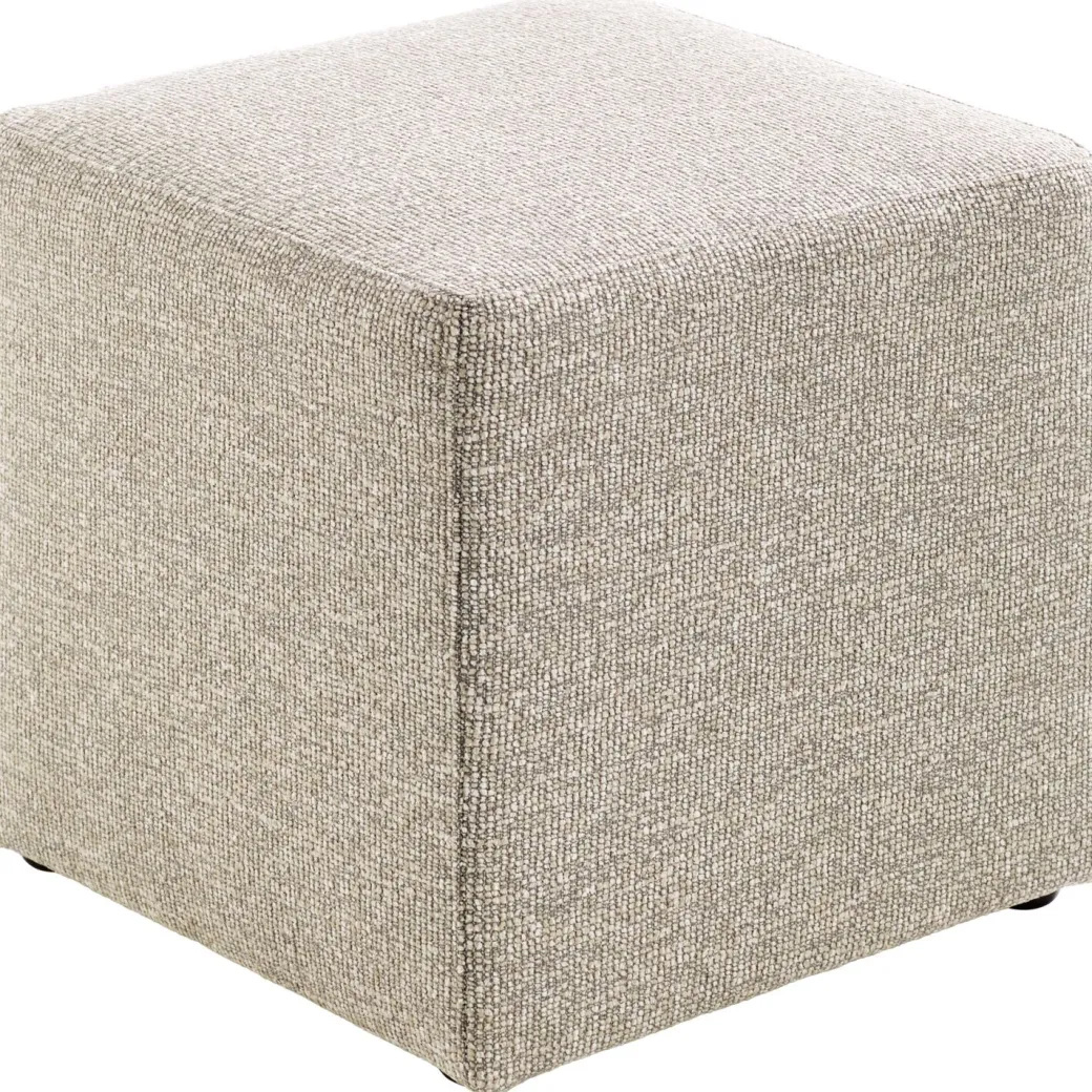 Hot Pronto Wonen Poef Roby 40x40 cm beige vierkant