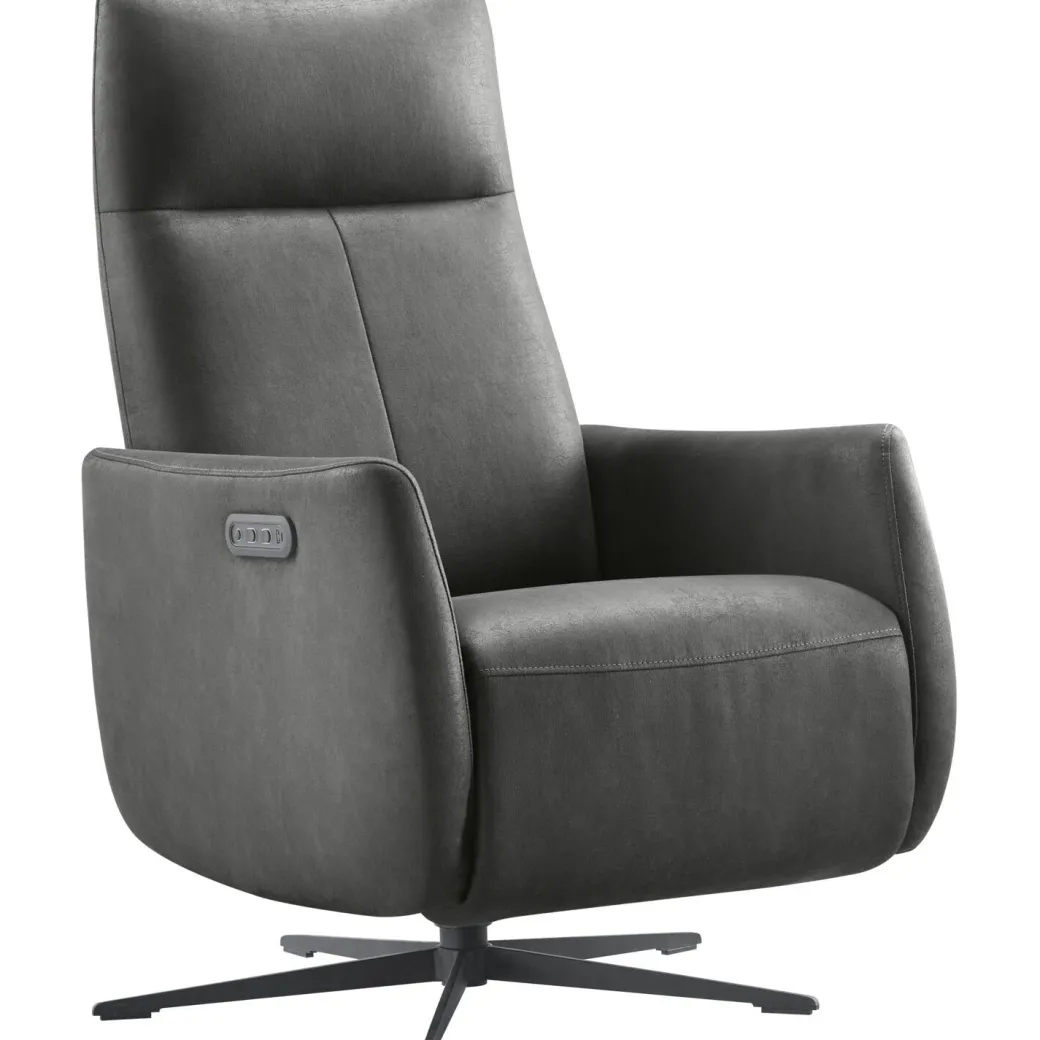 Outlet Pronto Wonen Relaxfauteuil Lanciare elektrisch antraciet