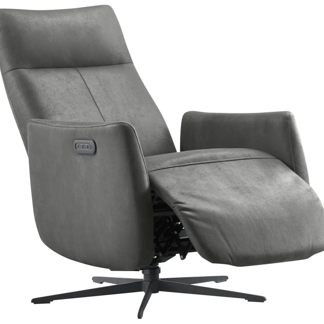 Outlet Pronto Wonen Relaxfauteuil Lanciare elektrisch antraciet