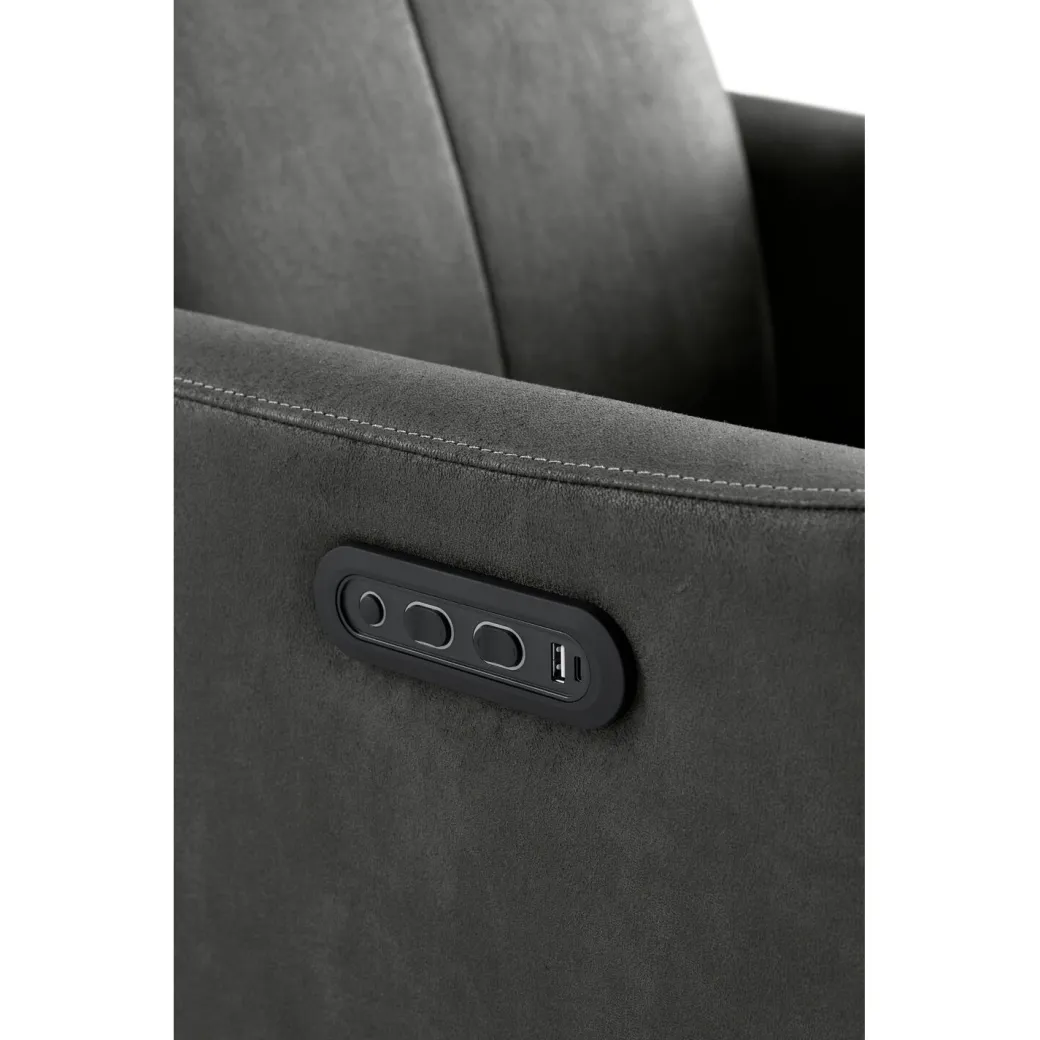 Outlet Pronto Wonen Relaxfauteuil Lanciare elektrisch antraciet