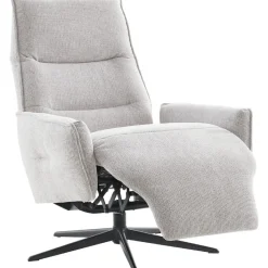 Outlet Pronto Wonen Relaxfauteuil Livo handmatig verstelbaar lichtgrijs