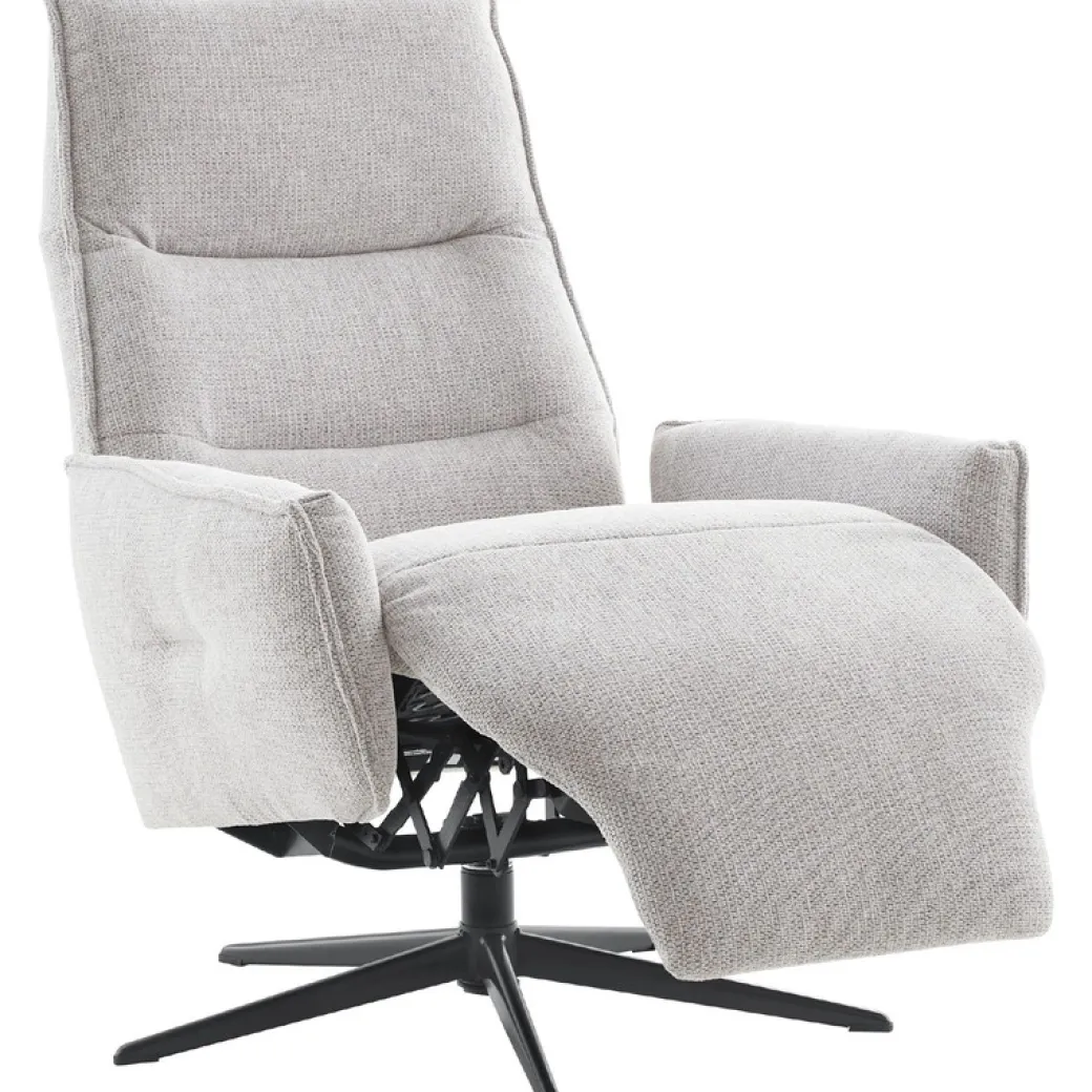 Outlet Pronto Wonen Relaxfauteuil Livo handmatig verstelbaar lichtgrijs