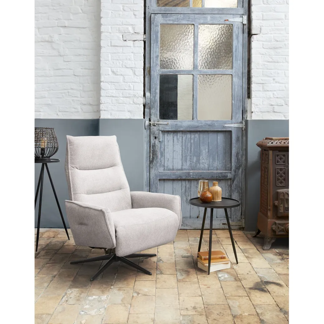 Outlet Pronto Wonen Relaxfauteuil Livo handmatig verstelbaar lichtgrijs