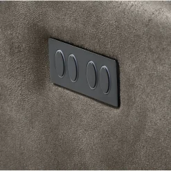 Outlet Pronto Wonen Relaxfauteuil Seduto elektrisch microleder donkergrijs