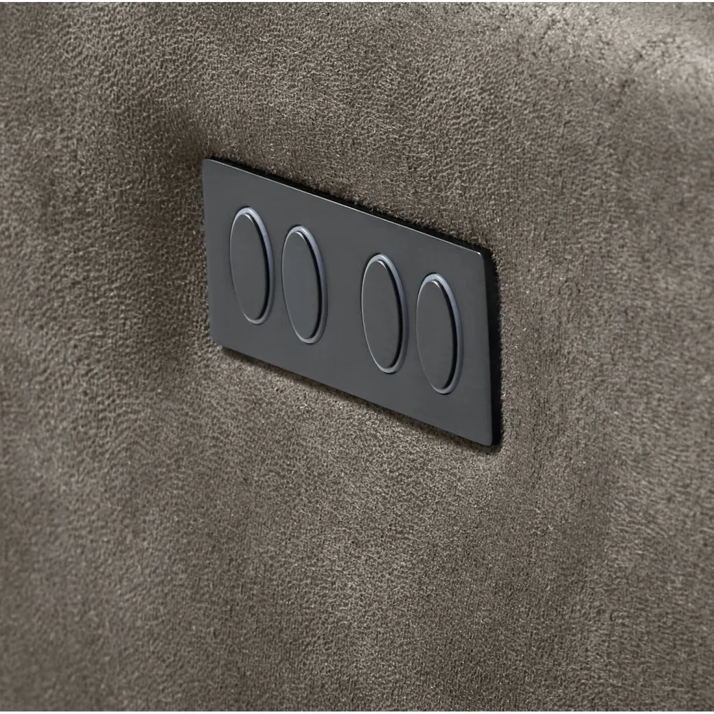 Outlet Pronto Wonen Relaxfauteuil Seduto elektrisch microleder donkergrijs