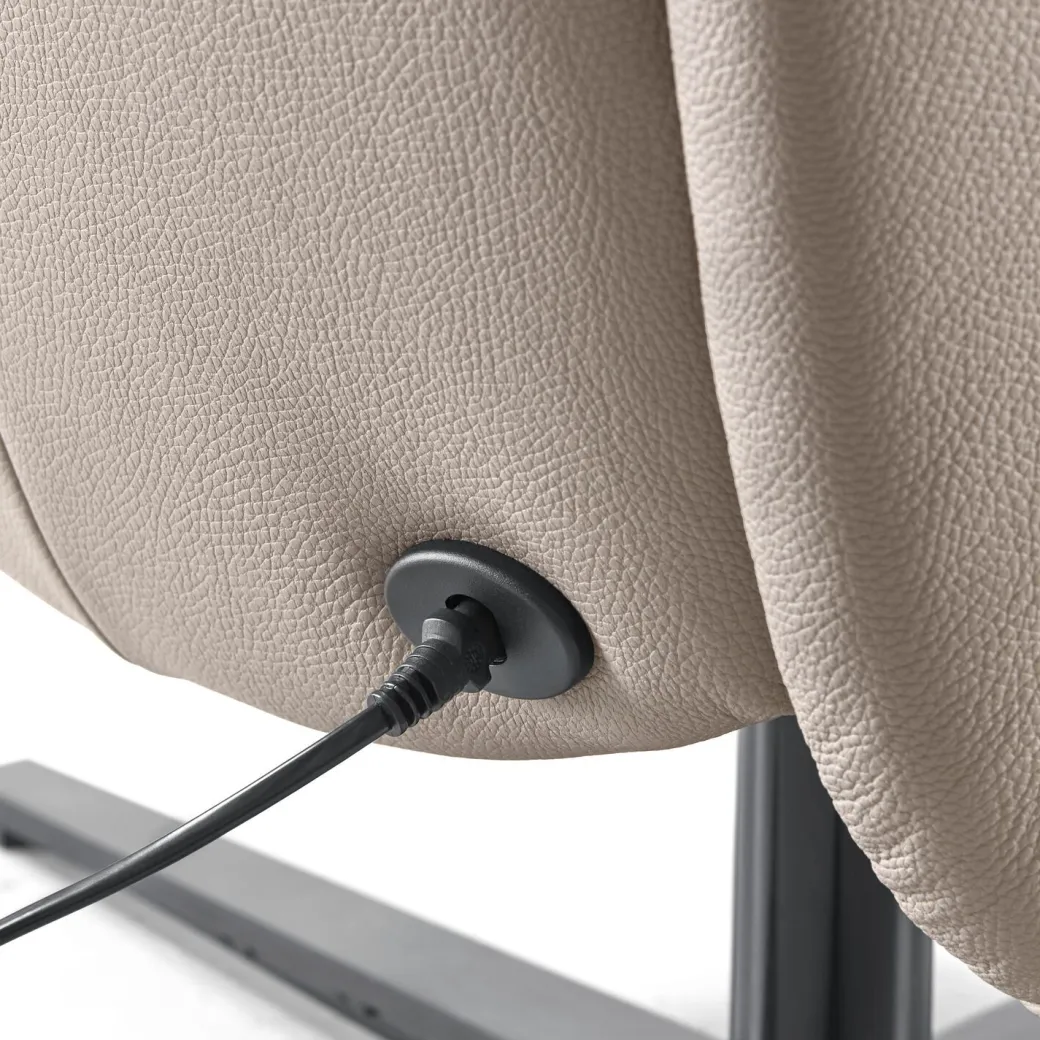 Best Pronto Wonen Relaxfauteuil Seduto elektrisch leder beige