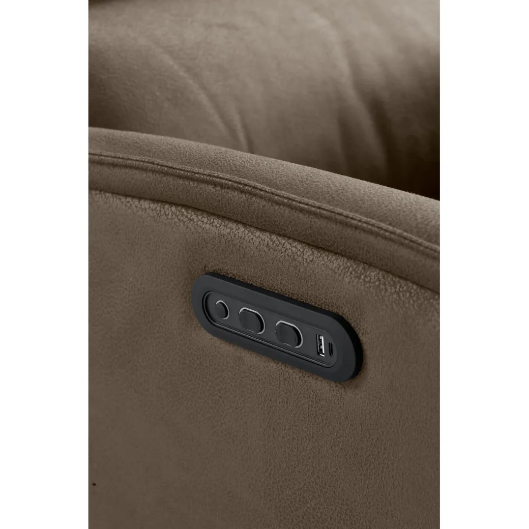 Discount Pronto Wonen Relaxfauteuil Volgere elektrisch donkerbruin