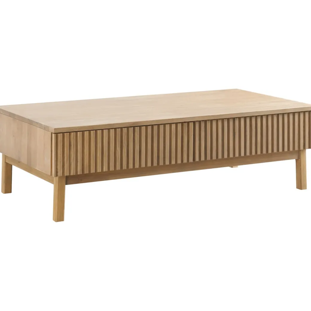 Outlet Pronto Wonen Salontafel Arrosto eikenhout 70x135 cm rechthoekig light roast