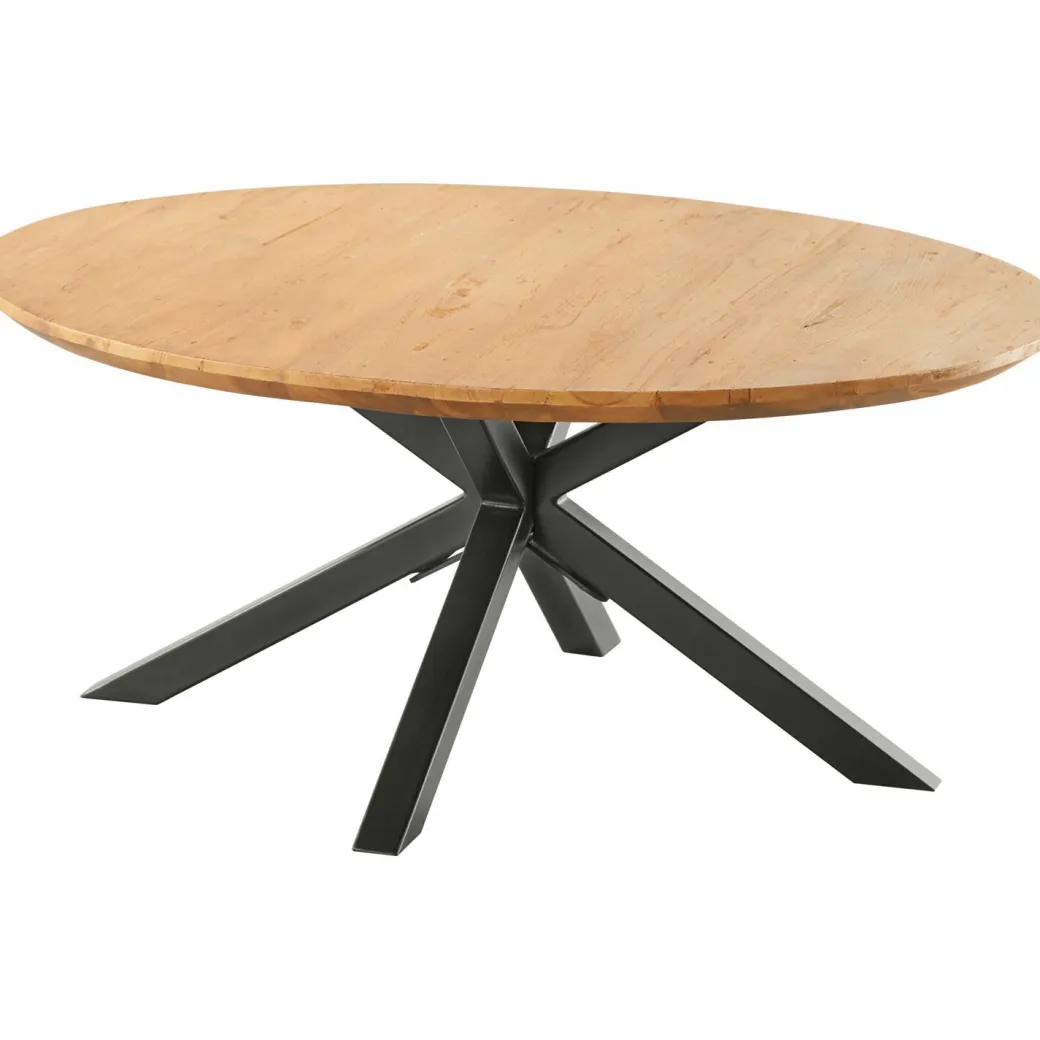 Pronto Wonen Salontafel Aska teakhout 90 cm rond naturel brushed