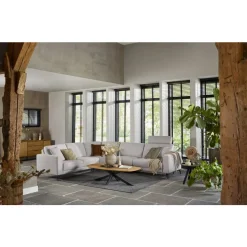 Discount Pronto Wonen Salontafel Aska teakhout 70x140 cm Deens ovaal naturel brushed