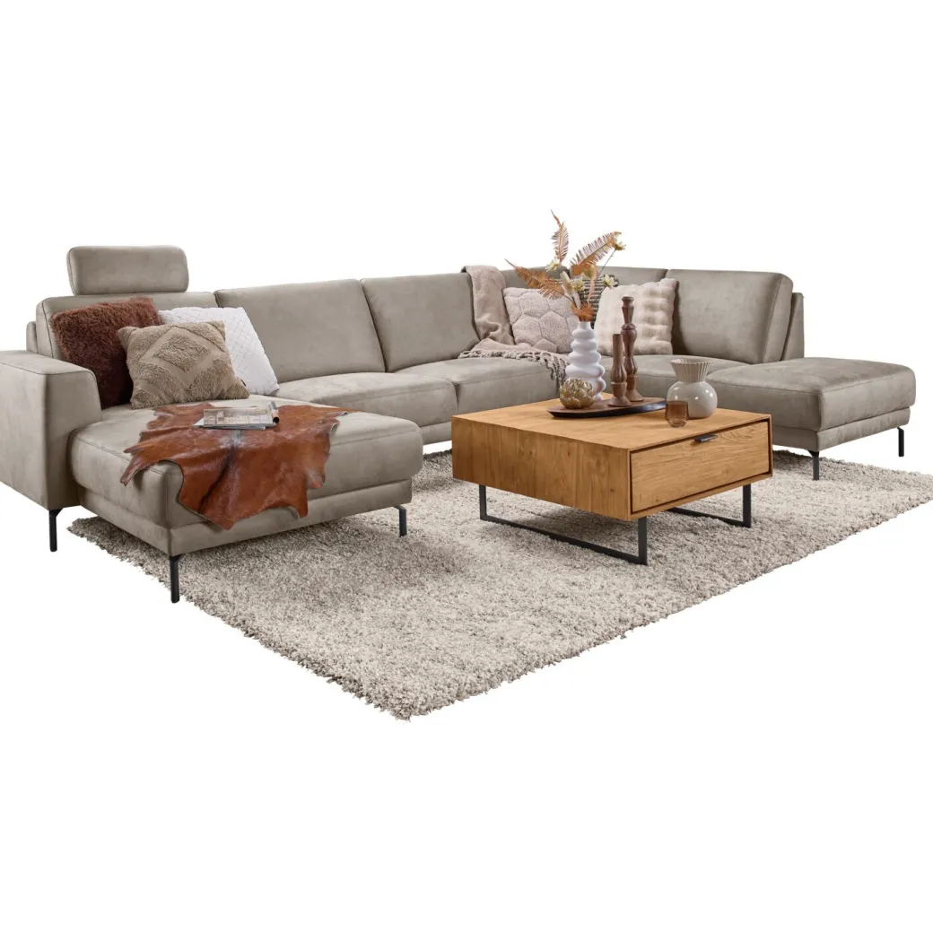 Outlet Pronto Wonen Salontafel Aska 80x80 cm vierkant naturel brushed