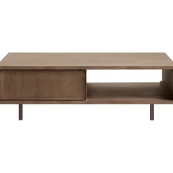 Outlet Pronto Wonen Salontafel Calvo bruin 123x64 cm rechthoekig