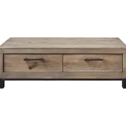 Discount Pronto Wonen Salontafel Hevano eikenhout 65x132 cm rechthoekig moose