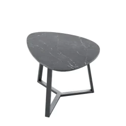 New Pronto Wonen Salontafel Lineto 47x61 cm organisch zwart keramiek