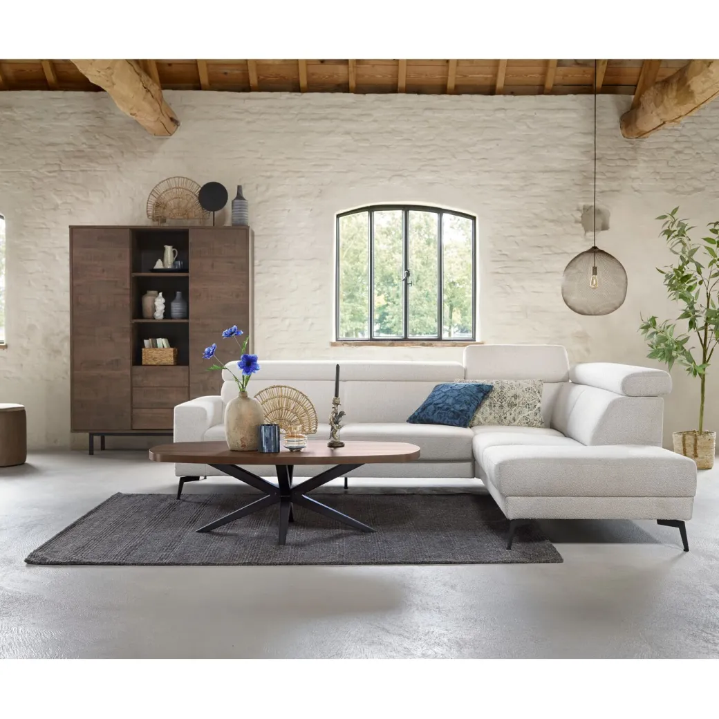 Best Pronto Wonen Salontafel Mascaro 135x67 cm Deens ovaal dark mango