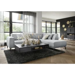 Pronto Wonen Salontafel Nero 67x135 cm rond noir