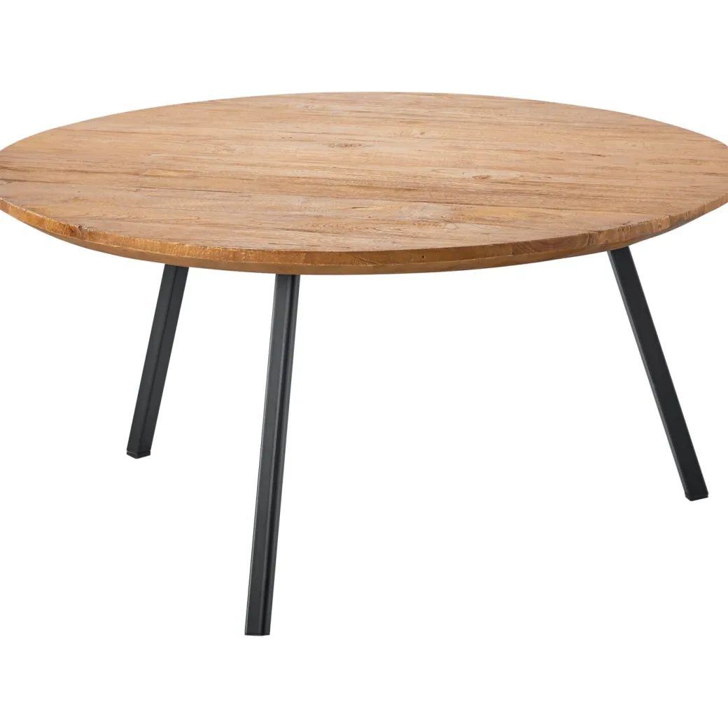 Clearance Pronto Wonen Salontafel Romaro teakhout 75 cm rond mix rough