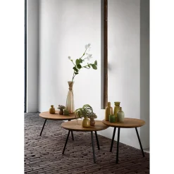 Clearance Pronto Wonen Salontafel Romaro teakhout 75 cm rond mix rough