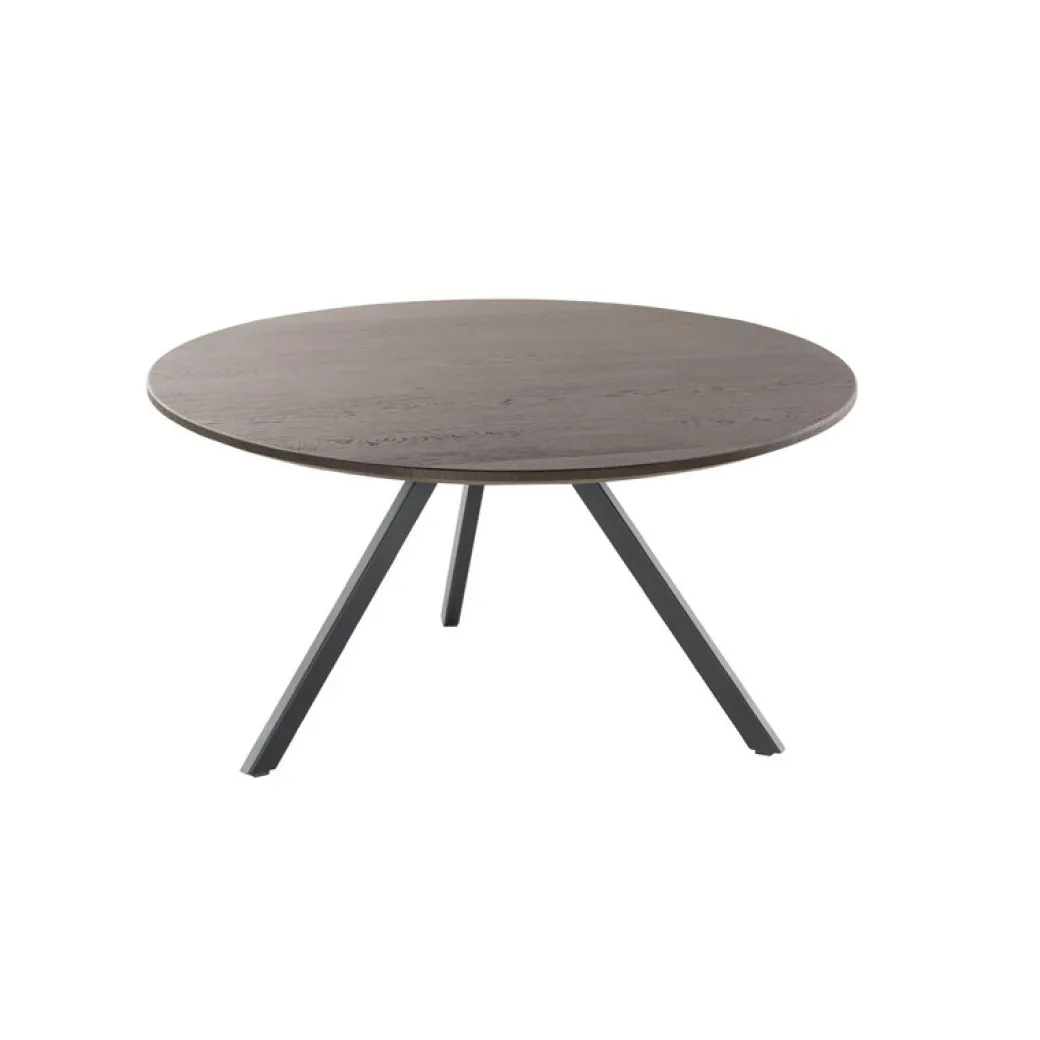 New Pronto Wonen Salontafel Tavolo eikenhout 80 cm rond grafiet