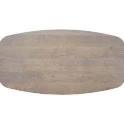 Pronto Wonen Salontafel Tavolo eikenhout 70x140 cm Deens ovaal grijs