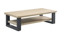 Pronto Wonen Salontafel Verato eikenhout 140x70 cm rechthoekig naturel grey