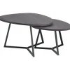 Discount Pronto Wonen Salontafelset Locarnio 40 en 52 cm organisch zwart