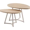 Sale Pronto Wonen Salontafelset Locarnio 61 en 80 cm organisch misty oak