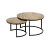 Online Pronto Wonen Salontafelset Lunata 55 en 75 cm rond mango