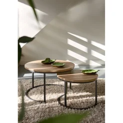 Sale Pronto Wonen Salontafelset Lunata 55 en 75 cm rond barley