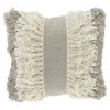 Hot Pronto Wonen Sierkussen Antrona 45x45cm wit kwasten