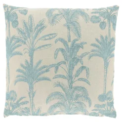 Sale Pronto Wonen Sierkussen Canosa blauw met palmboom print