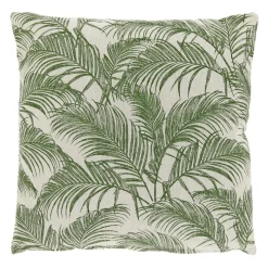 Hot Pronto Wonen Sierkussen Canosa groen met palmboomtakken