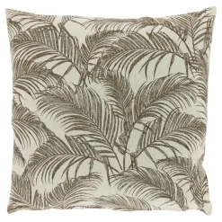 Sale Pronto Wonen Sierkussen Canosa taupe met palmboomtakken
